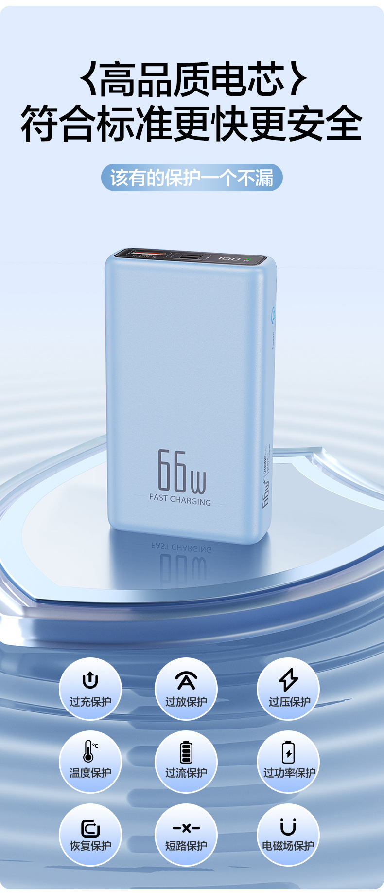 120W超级快充充电宝自带线20000毫安大容量移动电源礼品批发LOGO详情12