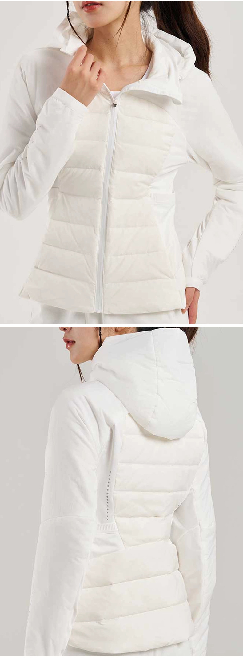 Winter down jacket, form-fitting hooded, running, outdoor warmth, winter sports, yoga wear, coat jacket for women pic 24