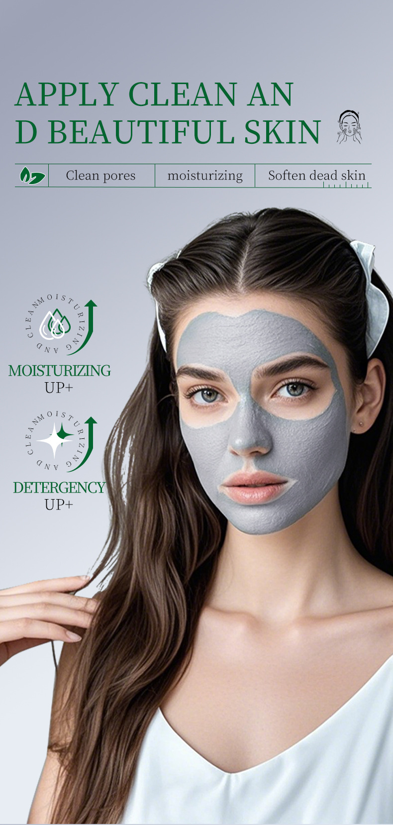 【跨境专供】固体面膜泥膜深层清洁补水控油收缩毛孔涂抹面膜批发详情5