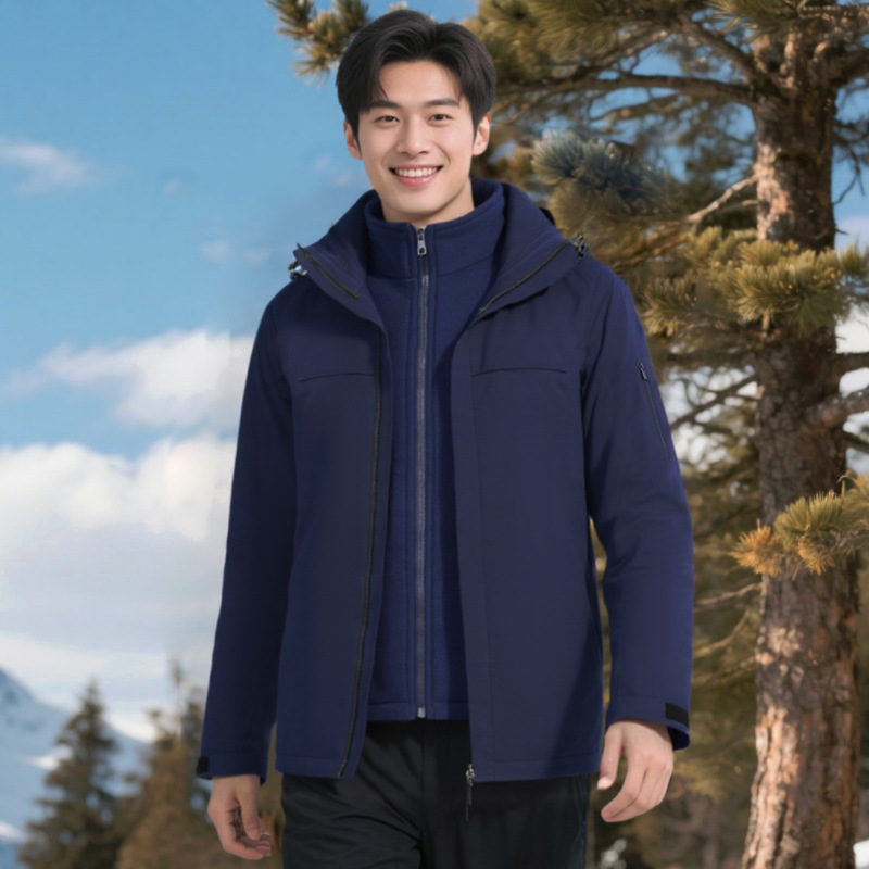 国标压胶户外冲锋衣男女三合一两件套防风防水外套工作服可印LOGO详情29