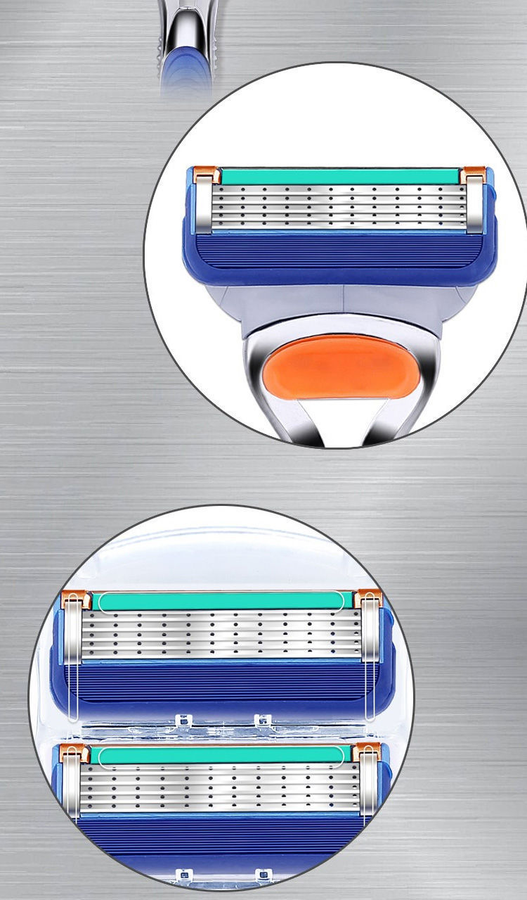 跨境代发通用五层手动剃须刀5层男士刮胡刀锋利刀片剃头刮胡刀详情10