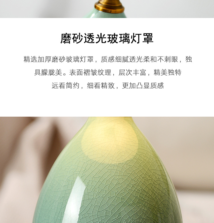 陶瓷台灯美式复古卧室床头台灯网红爆款中山灯具跨境电商外贸工厂详情13