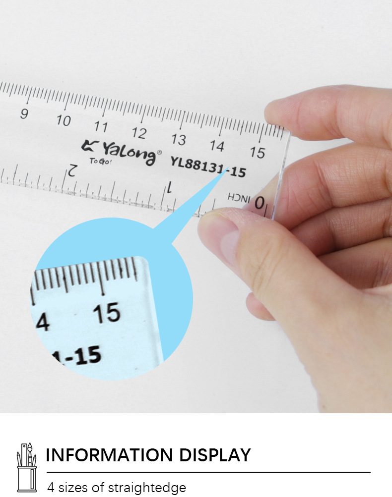 A 15-centimeter Yalong cross-border plastic flexible ruler for school supplies pic 4