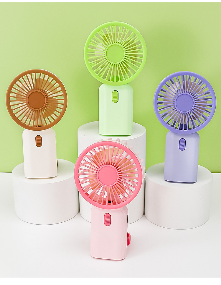 Simple and portable light sound handheld mini fan, fresh desktop fan, USB charging small fan pic 26
