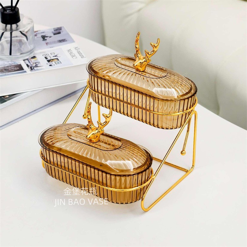 轻奢高颜值玻璃果盘商用水果拼盘家用创意分格干果盒小吃零食盘详情19