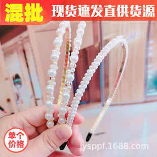 义乌地摊头发饰品2元文具店批发网红女宽边镶钻高颅顶发箍头箍G21详情34