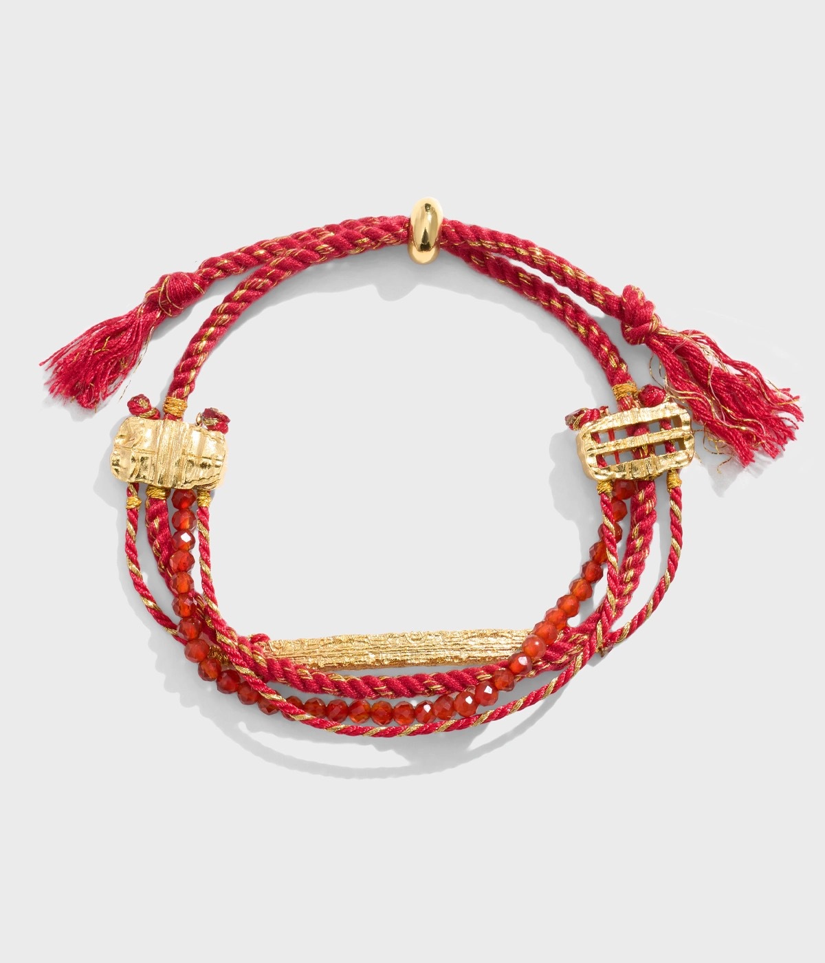 WEN*家KISS系列红玛瑙手链红色系新年礼物本命年小众红绳多层手链详情2
