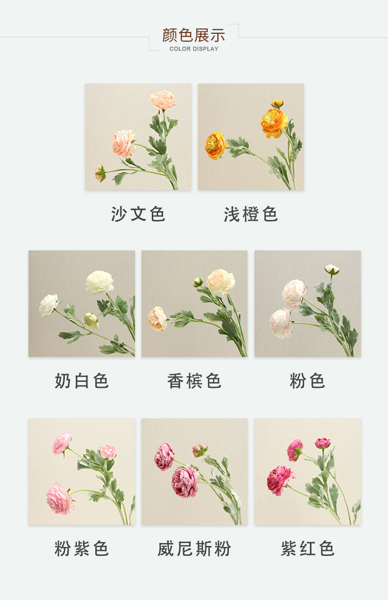 LAN Kwai Fong high-end ins Nordic style flocking 3-head Thousand-posture lotus artificial flower home living room decoration artificial flower wholesale pic 6