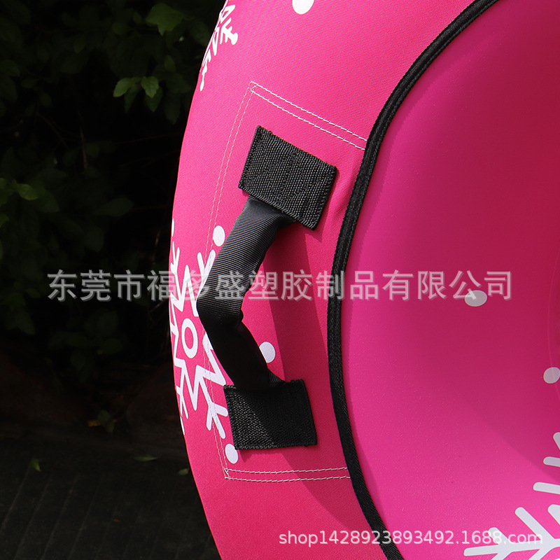 加厚耐寒pvc充气滑雪圈带布套夹网底户外雪地拖拉圈玩雪滑雪工具详情7