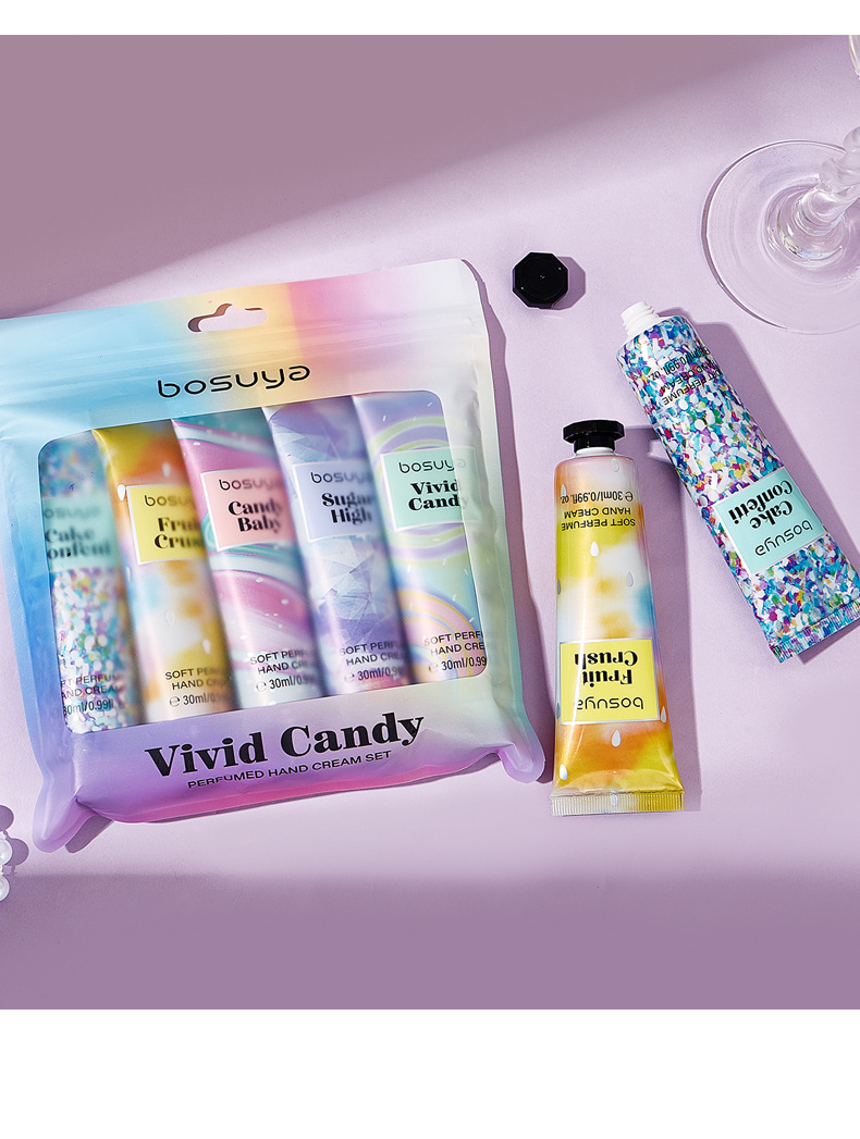 【 Cross-border Exclusive 】 Wholesale of 5-pack bosuya Perfume Hand Cream for Moisturizing, Hydrating and Refreshing Hand Cream pic 20