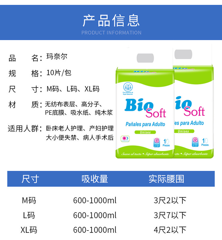成人纸尿裤大号清仓处理强吸锁水一次性老人尿不湿失禁护理纸尿片详情2