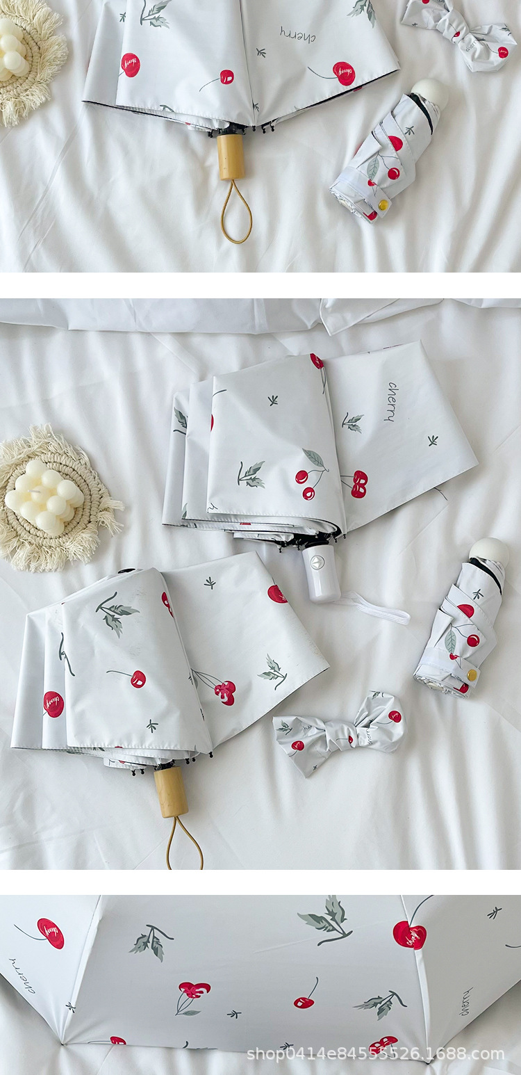 自动晴雨两用男女小清新折叠太阳伞女学生防晒防紫外线遮阳伞ins详情4