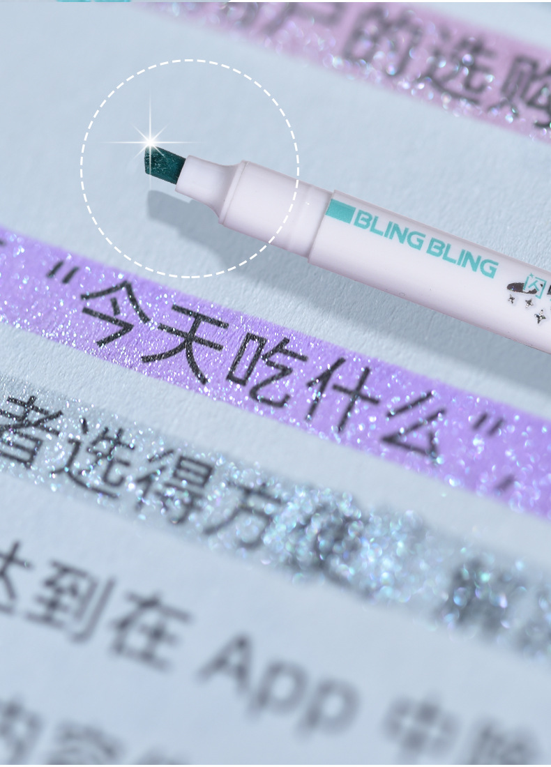 Factory direct supply of Weiya Hui Flash Highlighter 22112, 12-color flash Highlighter 22112 pic 11