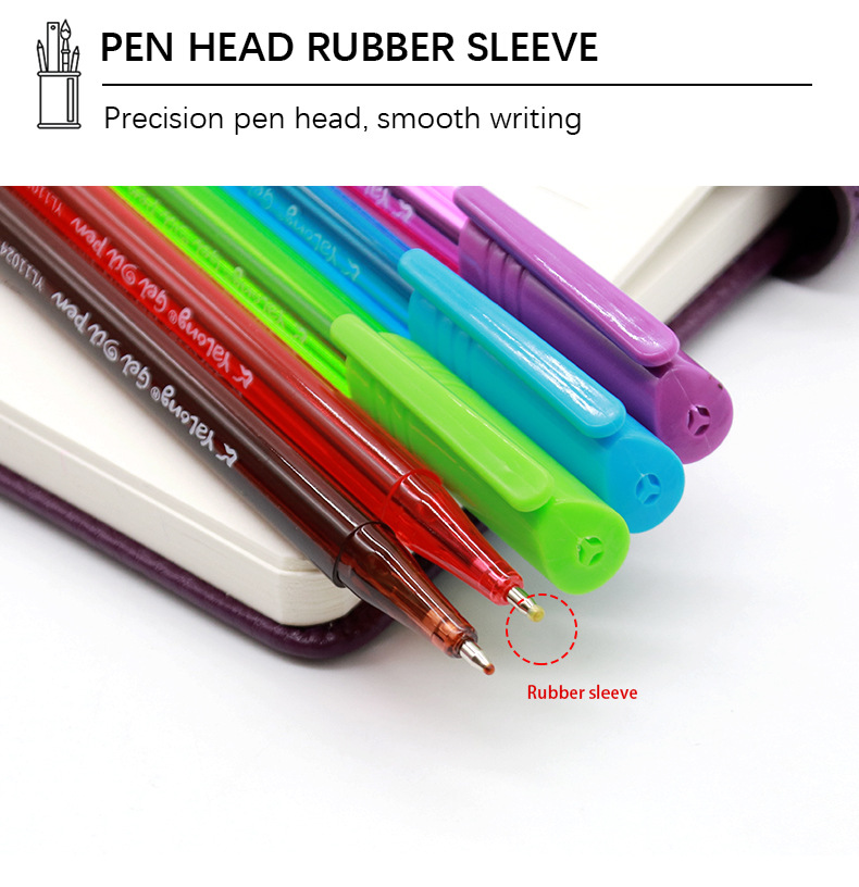 The Yalong Cross-border Classic multi-color Ballpoint pen with a cap strap and blue ink pen is suitable for schools and offices pic 3
