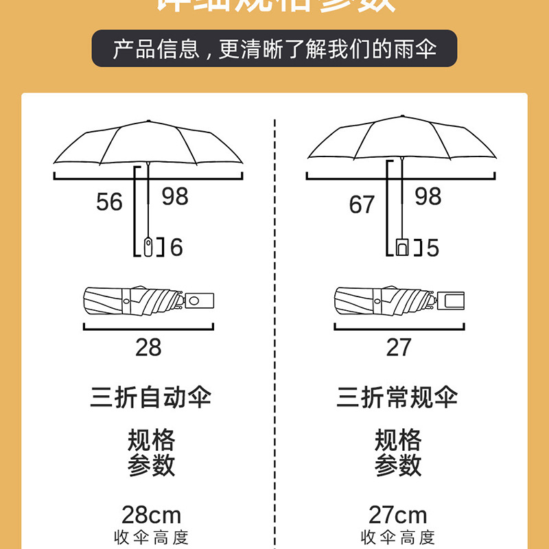 Bulk wholesale of three-fold umbrellas, folding umbrellas, printed logo advertising umbrellas, sunny and rainy creative sun umbrellas, sun protection and shade umbrellas pic 7
