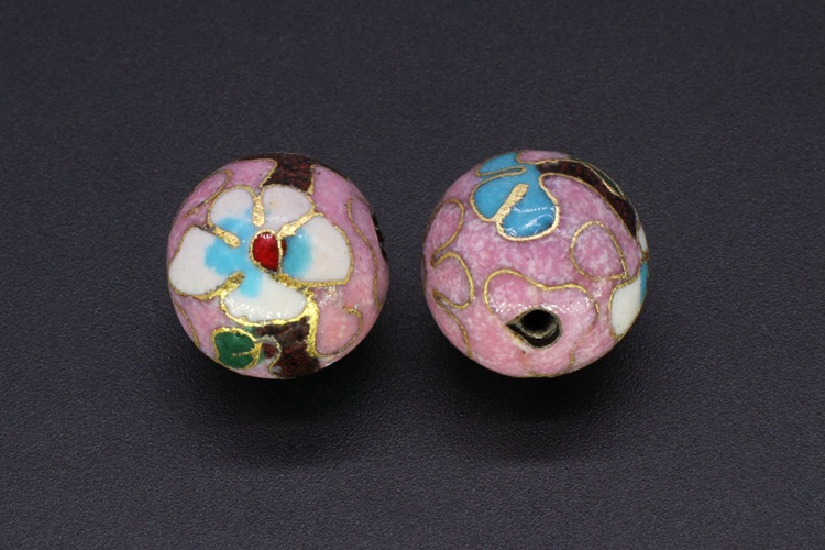 Traditional copper-based cloisonne enamel jewelry, prayer beads, chain accessories, Jingtai blue polished 12#, 14#, 16# round beads pic 34