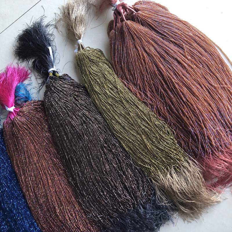 Spinel 2/4mm spherical cut cotton thread glass crystal beads, diy handmade jewelry accessories, tassel materials wholesale pic 2