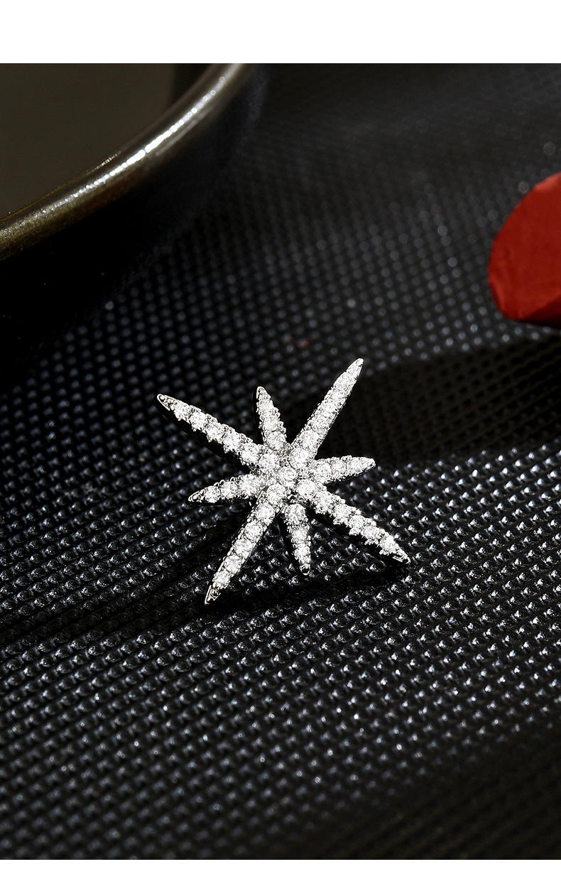 时尚简约款六芒星防走光刺马针小众百搭星星毛衣领针胸花详情16