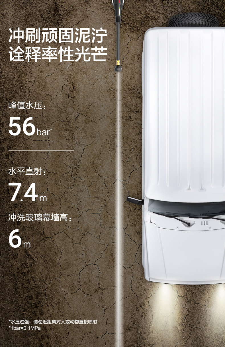 WU633 car wash machine, high-pressure lithium battery cleaning machine, brushless wireless water, WU623 electric car wash water pic 6