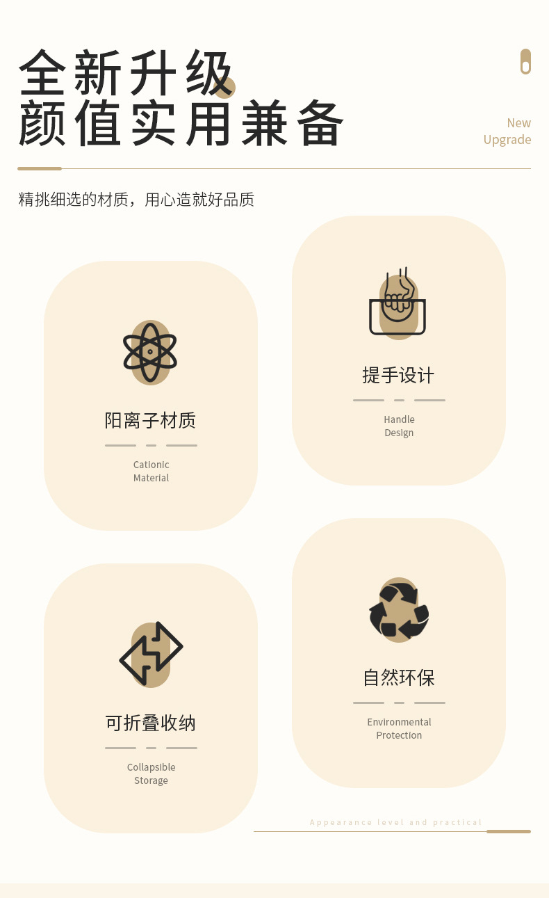 亚马逊竹制脏衣篮浴室布艺可拆卸置物架客厅玩具衣服收纳蓝批发详情2