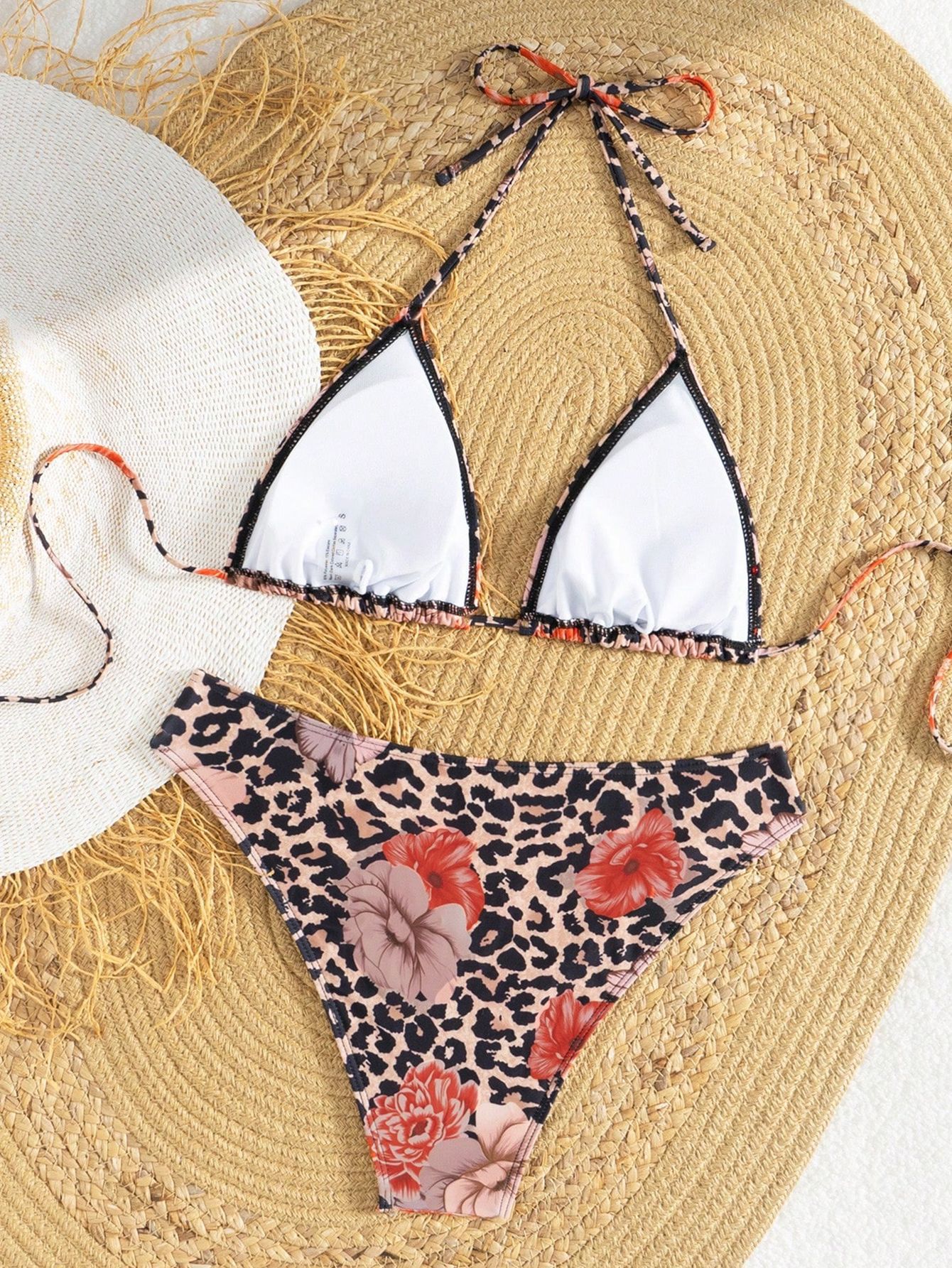 2026 New European and American cross-border bikini print leopard print strap triangular cup sexy bikini two-piece swimsuit for women pic 43