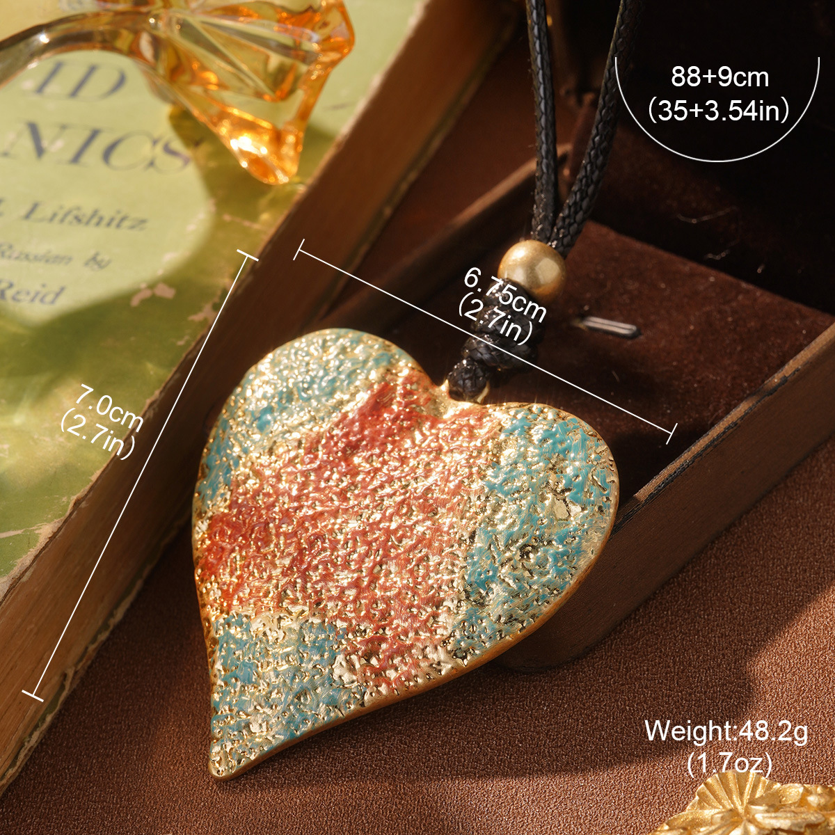 French-style European and American seven-color natural stone retro and simple multiple heart-shaped necklaces and bracelets, adjustable woven beaded bracelets pic 23