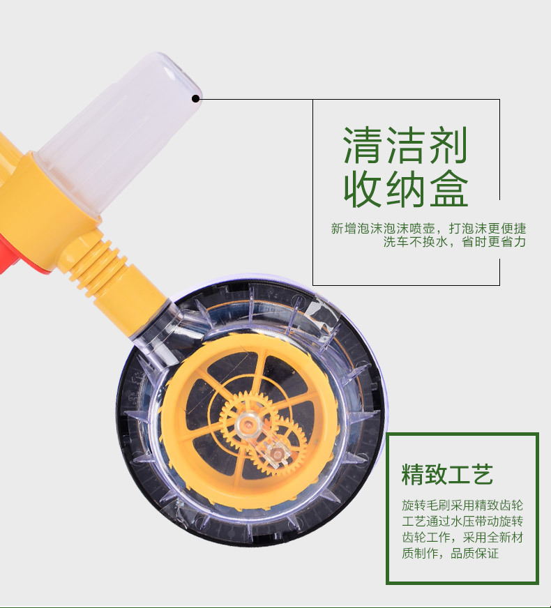 源头厂家洗车神器通水刷雪尼尔自动旋转拖把家用擦车长柄伸缩刷子详情17