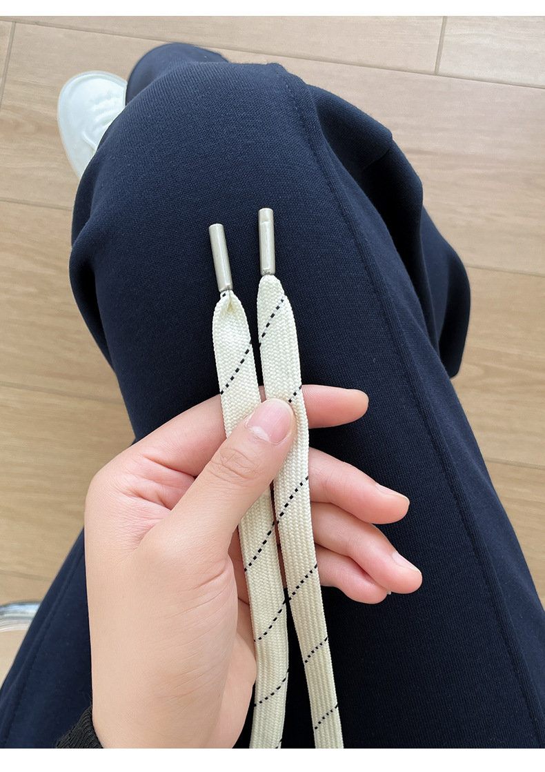 垂感华棉阔腿裤女春秋新款宽松显瘦窄版直筒裤高腰百搭休闲运动裤详情26