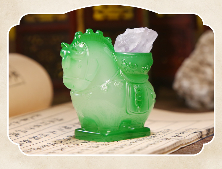Tang Sancai cultural relics energy blind box, cartoon trendy toys, crystal design, resin handicrafts, ornaments, table ornaments, blind box pic 19