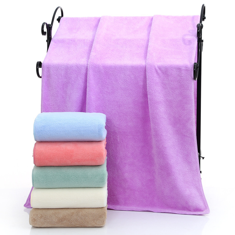 【 Chi Jia 】 Bath towel Superfine fiber 70*140 Coral Fleece thickened adult beach Absorbent Soft Gift manufacturer pic 16