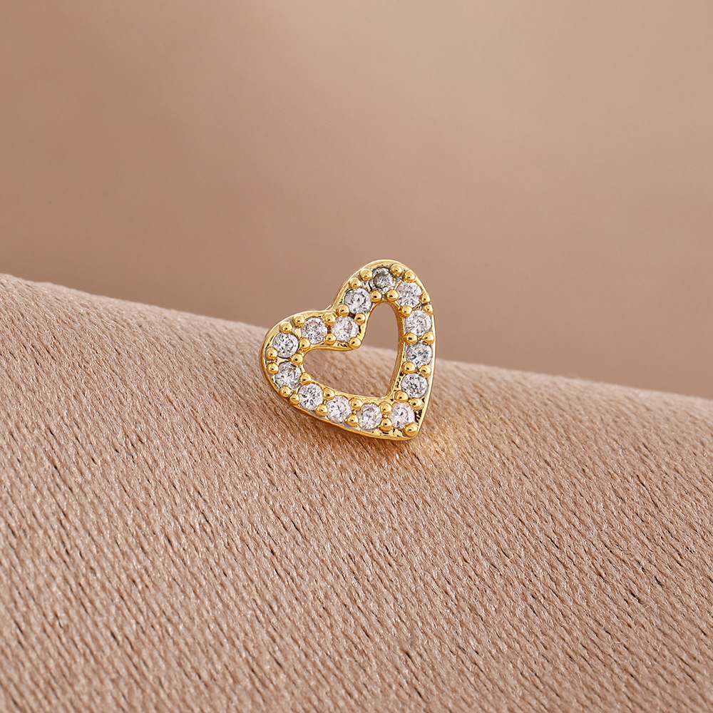 跨境钛钢镶钻鼻钉螺丝拧球直杠鼻钉不锈钢耳钉气质小众设计感耳钉详情12