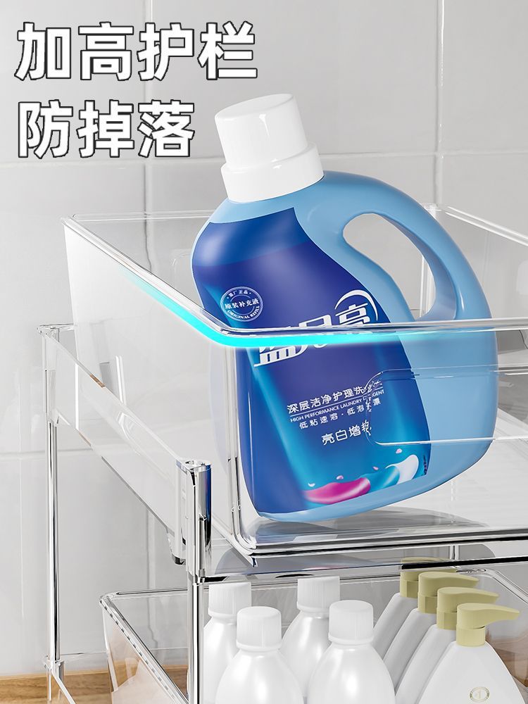 下水槽置物架抽拉式浴室柜下收纳多层卫生间洗手台下柜子各种神器详情6