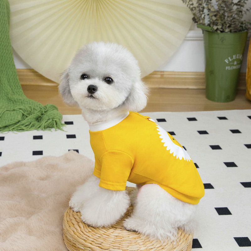 Summer dog clothing, thin T-shirt, fashionable striped Teddy Pomeranian vest, small dog pet sunshine T-shirt pic 6