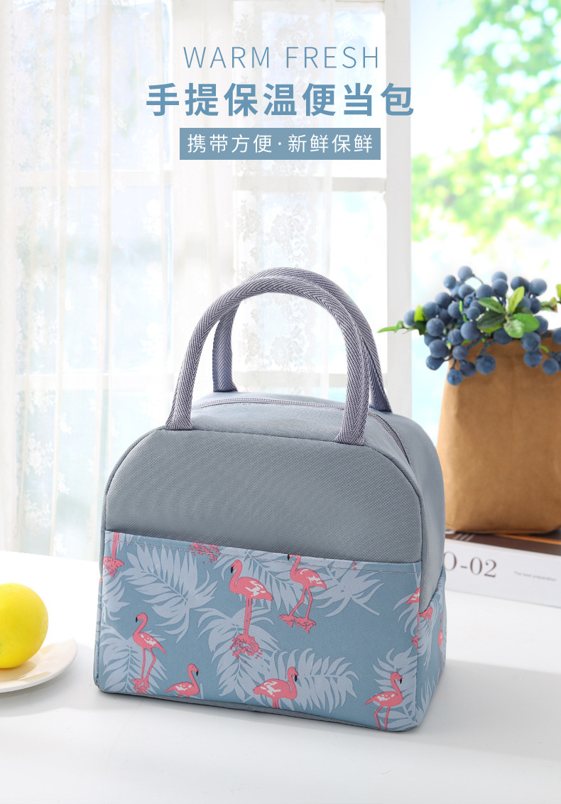 日系牛津布保温饭盒袋学生带饭餐包上班族多功能手提袋保鲜保温包详情1