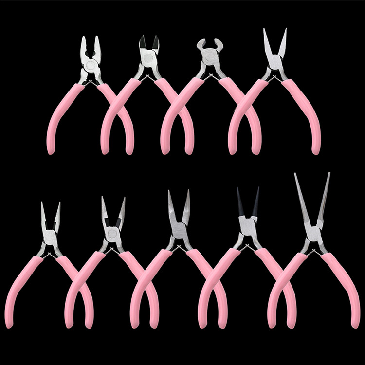 Pointed-nose pliers, double round pliers, diagonal pliers, elbow pliers, pointed-nose pliers, steel pliers, handcrafted diy jewelry tool pliers pic 6