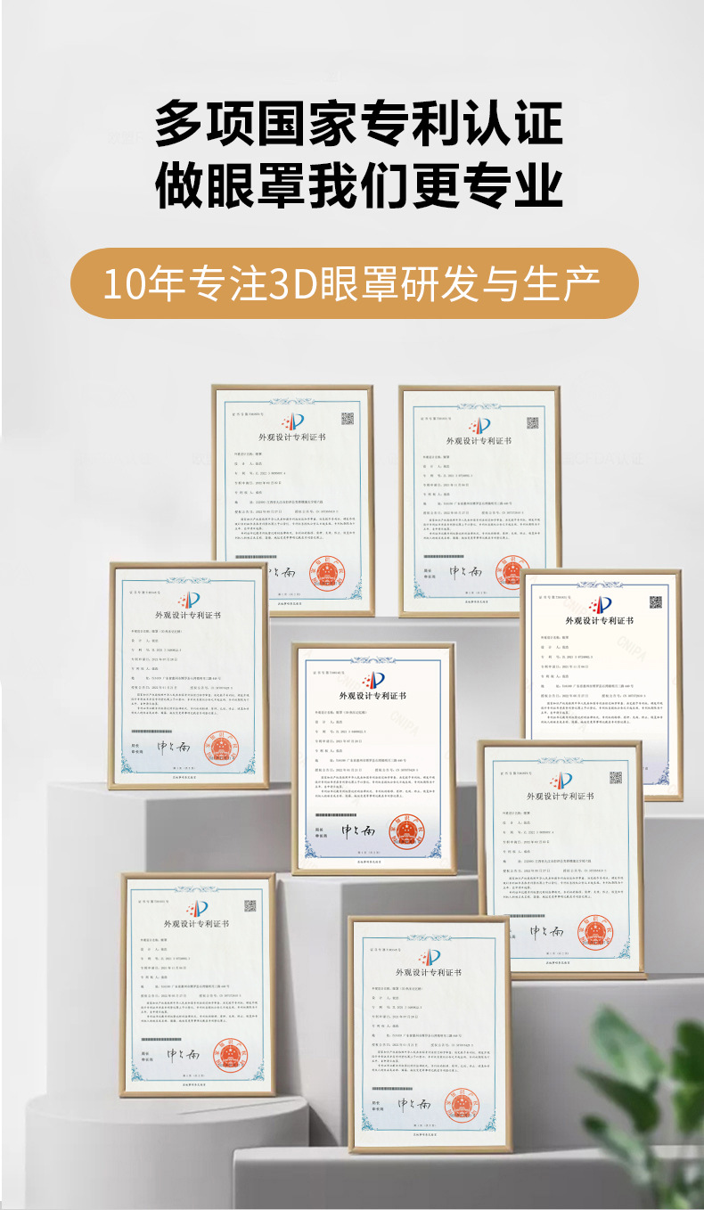 新款3d眼罩立体遮光回弹记忆棉睡眠遮光不压眼航空护眼罩午睡批发详情17