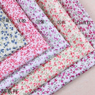 国潮黑底小红花提花布料布匹黑色人丝小草花鞋材服装面料提花布面料详情42