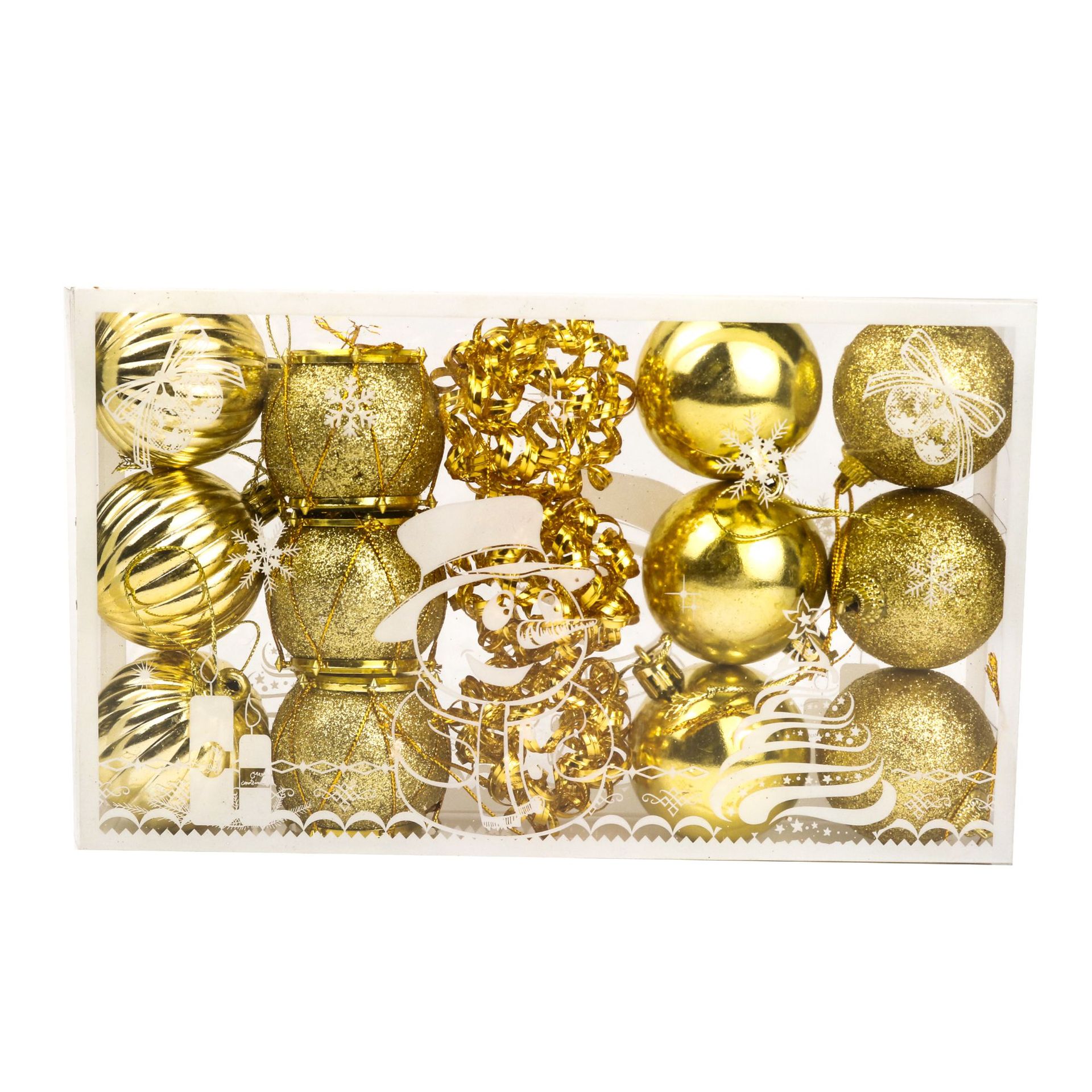 Christmas decorations: 5cm small Christmas pendant, multiple packs, Christmas ball gift pack, multiple boxes of small drums and bells, 15 pieces each pic 11