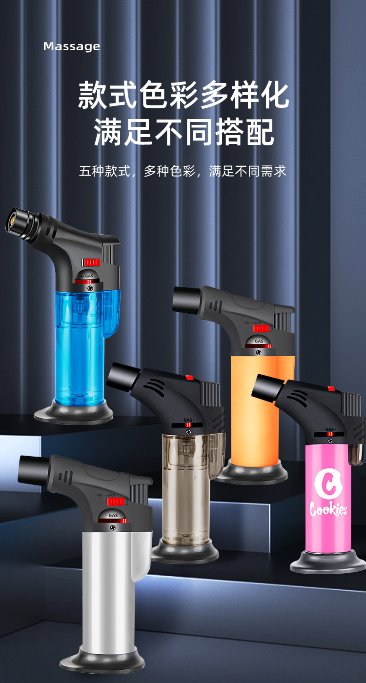 艾灸防风创意打火机直冲气体点火器点艾条雪茄烘焙喷枪一件起批详情4