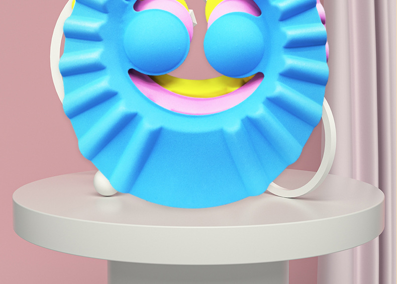 儿童洗头帽宝宝防水浴帽新生婴儿可调节洗头挡水帽宝宝洗头发神器详情2