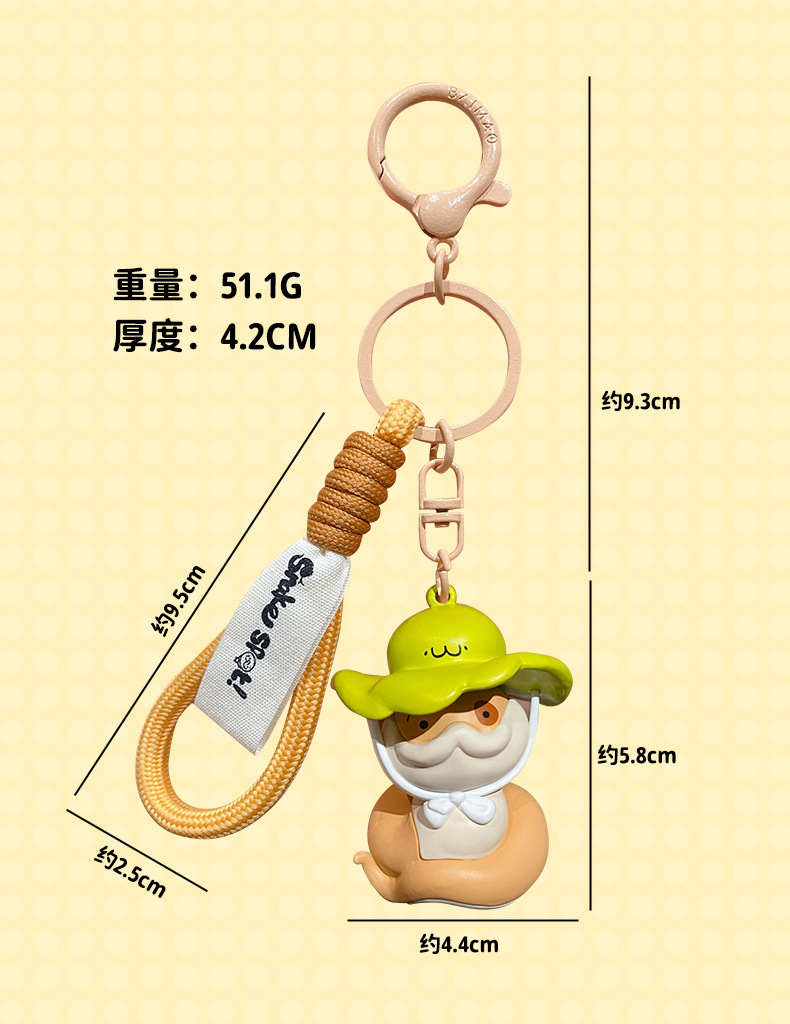 正版蛇年中国风小狗蛇钥匙扣挂件本命年吉祥物财神钥匙链新年礼物详情11