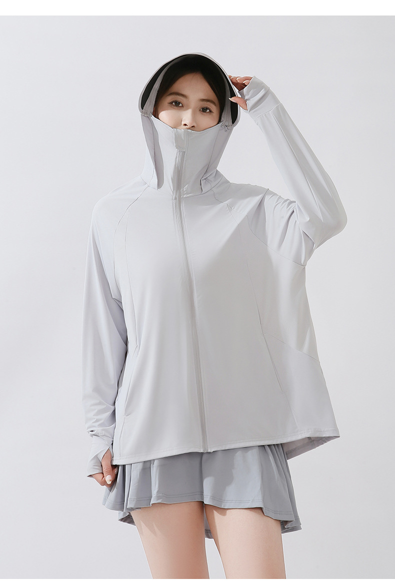 This is the same style of summer outdoor sun-protective clothing for both men and women. It is a loose and large-sized sun-protective garment with ice silk pic 33