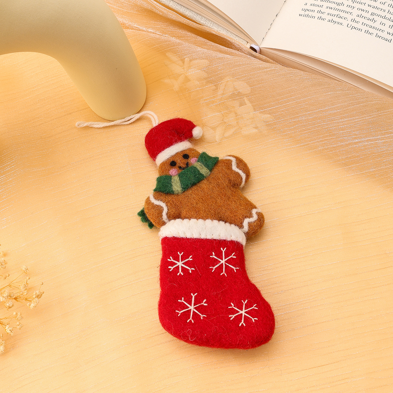 Christmas wool felt pendants, gingerbread man handmade doll pendants, bag pendants, three-dimensional pendants, factory direct sales pic 6