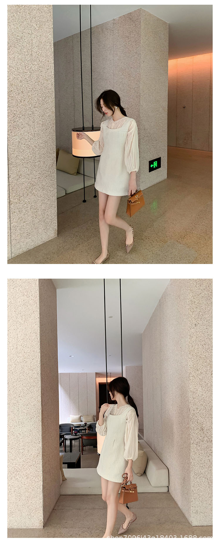 V家网红平底单鞋女浅口铆钉尖头平底鞋2023春秋新款工作鞋女瓢鞋详情4