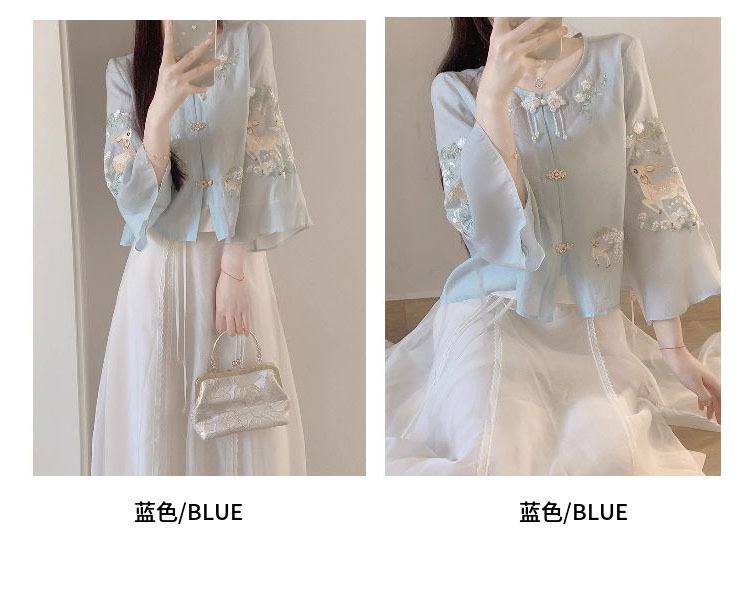 新中式国风马面裙套装女夏季2024新款唐装中国风女装改良汉服成人详情10