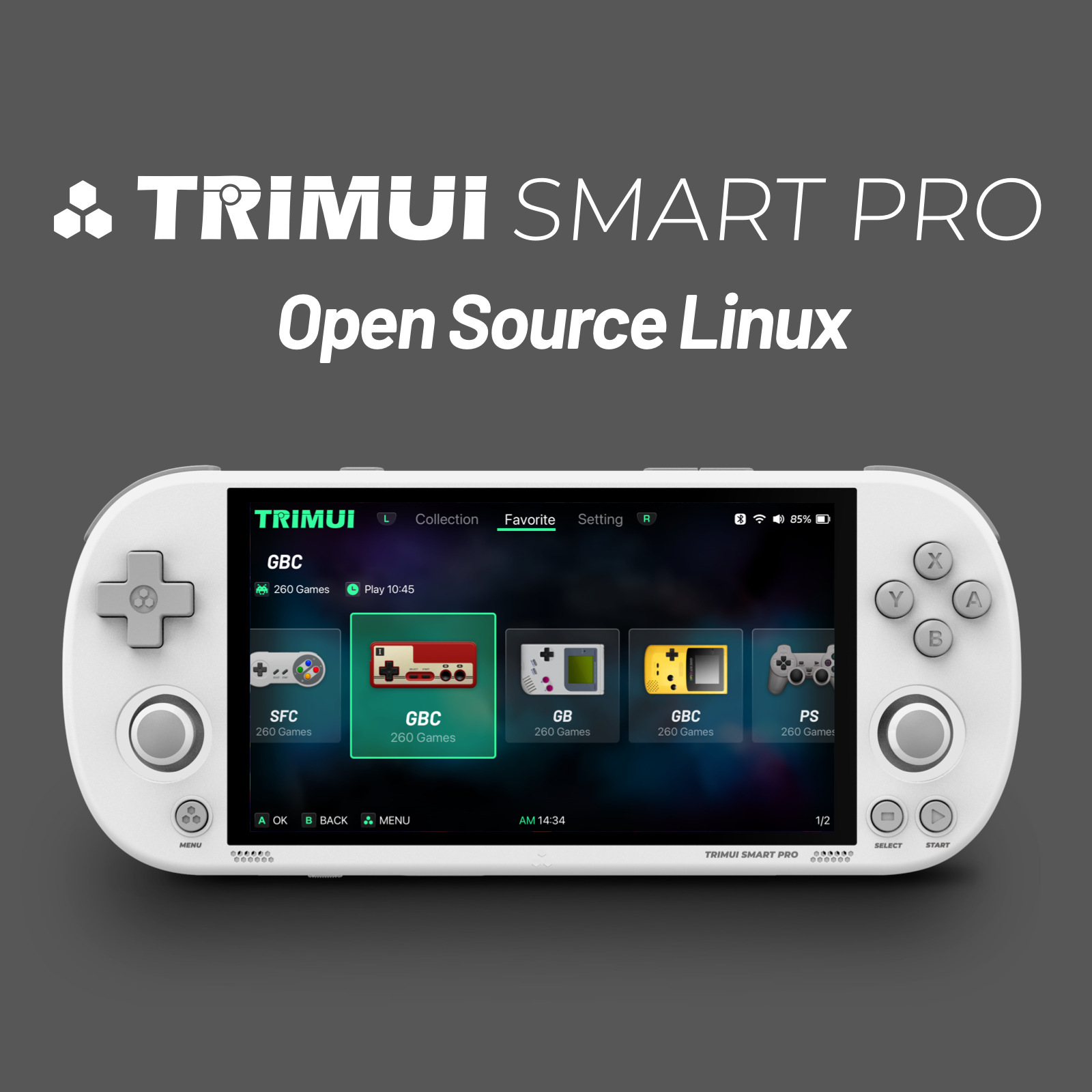 TRIMUI SMART PRO游戏机IPS高清屏开源掌机PS街机复古GBA经典怀旧详情2