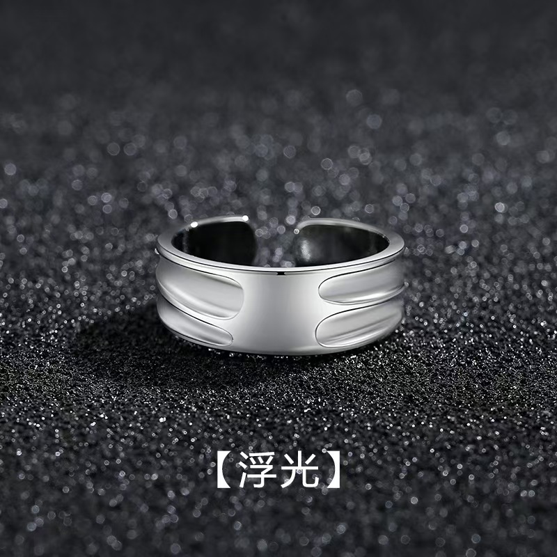 嘻哈食指男士戒指单身戒复古百搭开口指环ins风潮戒指男可调节详情28