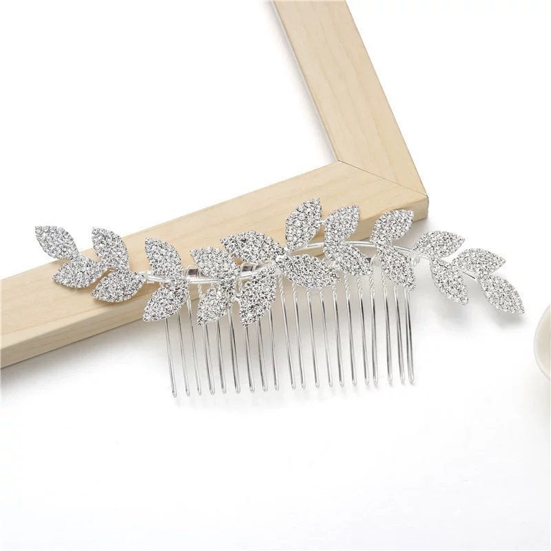 Cross-border best-selling European and American retro bridal hair combs, fashionable and simple rhinestone hair combs, bridal updo headwear and accessories pic 4