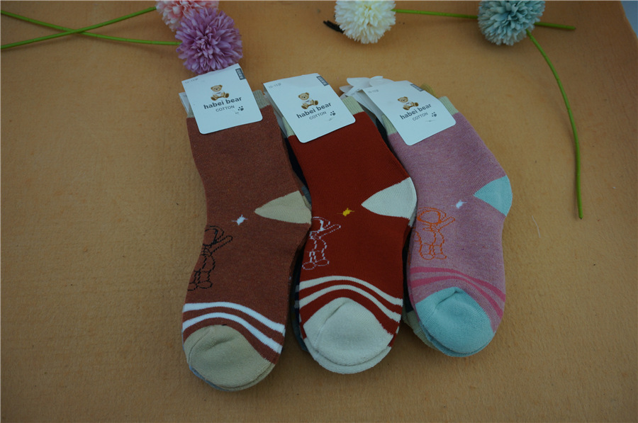 哈呗熊娃新品冬季宝宝毛巾袜毛圈袜儿童保暖婴儿学生袜子详情1