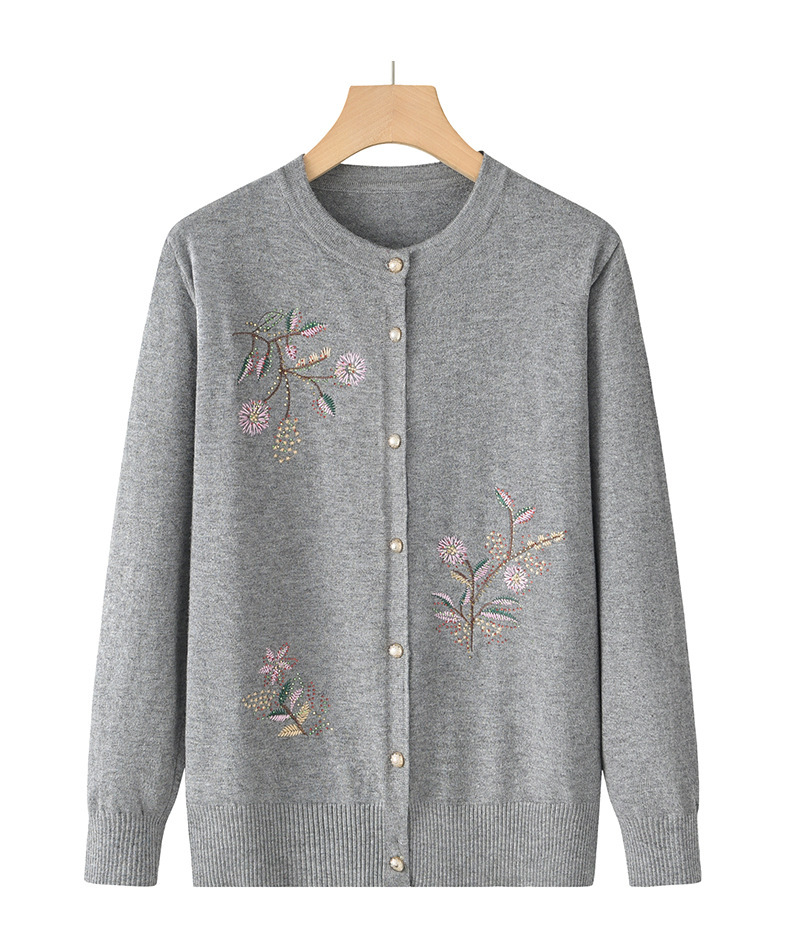 老年人春秋新款针织薄款外套女妈妈春装毛衣老太太开衫奶奶装衣服详情18